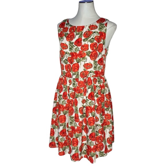 Sunday in Brooklyn Red Roses Print Dress - Picture 4 of 9